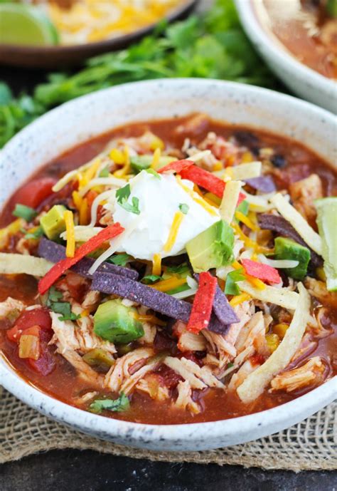 Slow Cooker Chicken Tortilla Soup | 3 Yummy Tummies