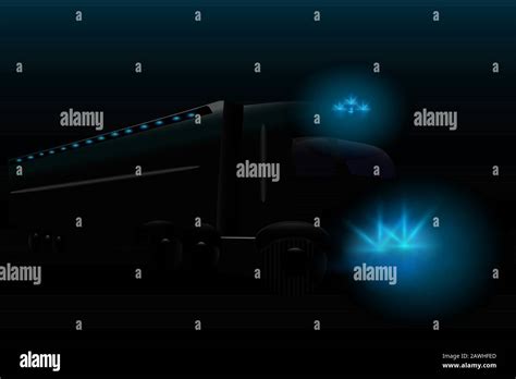 Truck headlights night Stock Vector Images - Alamy