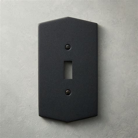 On sale. Shop Hex Matte Black Single Toggle Switch Plate. Graphic hexagon in modern matte black ...