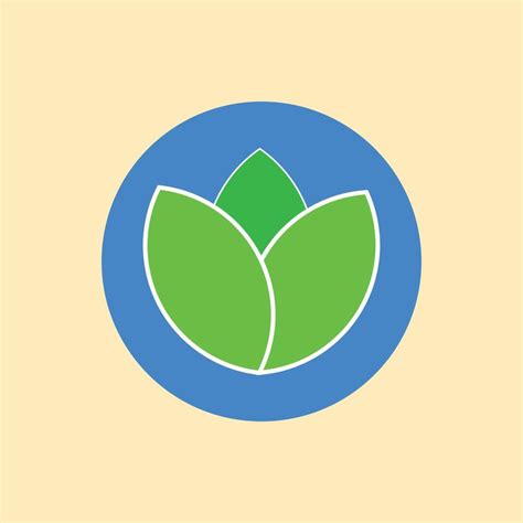 green leaf logo inside water blue circle logo 13162616 Vector Art at ...