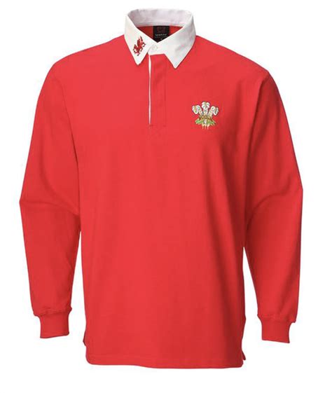 Traditional Long Sleeve Welsh Rugby Jersey - Pethau Plant