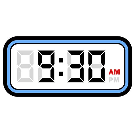 Digital Clock Time at 9.30 AM, Digital Clock 12 Hour Format 32048495 PNG