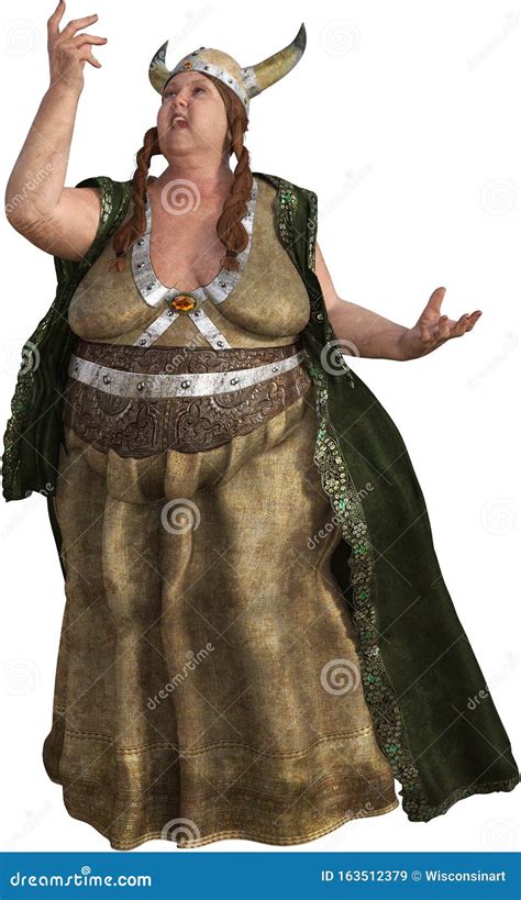 Fat Lady Sings, Viking, Isolated Royalty-Free Illustration ...