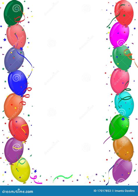 Party Greeting Card with Balloons Stock Vector - Illustration of birthday, anniversary: 17017853