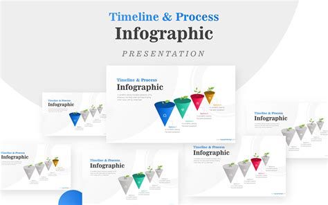 Growth Plant with Four Options Infographic PowerPoint template for $18