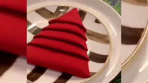 Here’s how to do a Christmas tree napkin fold - Good Morning America