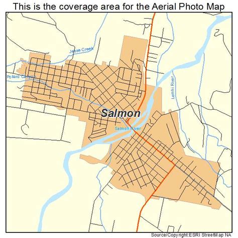 Aerial Photography Map of Salmon, ID Idaho