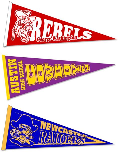 Printed 8" x 18" Pennant - Design one for your school today! | Pennant ...