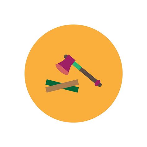 Stylish icon in circle wood and an ax vector ai eps | UIDownload