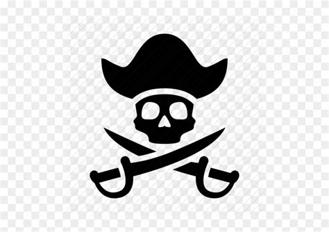 Pirate Skull Icon Clipart Jolly Roger Pirate Computer - Pirate Skull ...