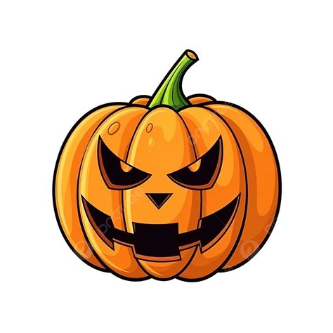 Simple Halloween Scary Pumpkin With Funny Face In Flat Style ...