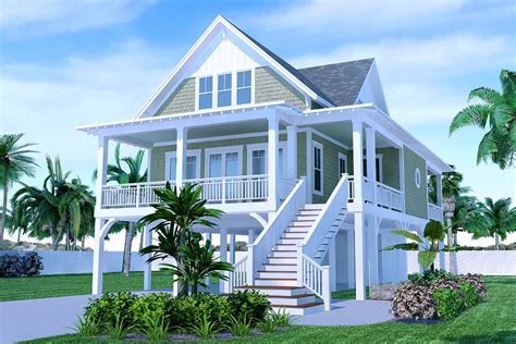 Plan 15266NC: Charming 3-Bed Home Plan with Wrap-Around Porch | Beach cottage house plans, Beach ...