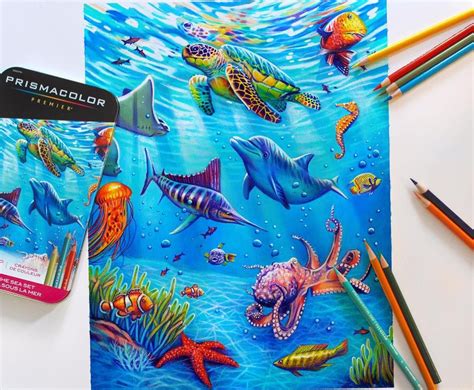 How To Draw Ocean With Colored Pencils at How To Draw