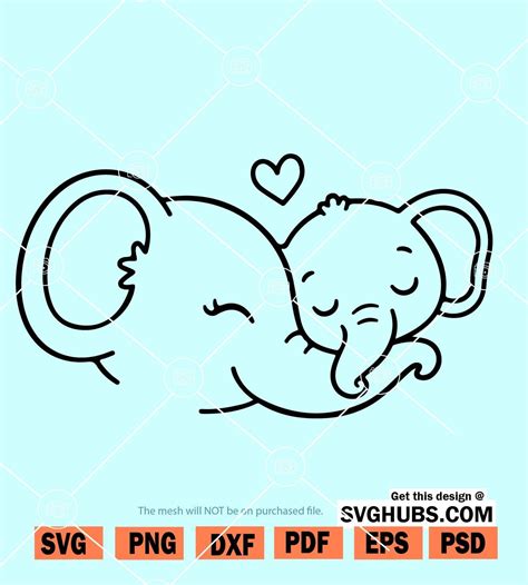 Mom Baby Elephant SVG, Mama Elephant svg, Mother day svg