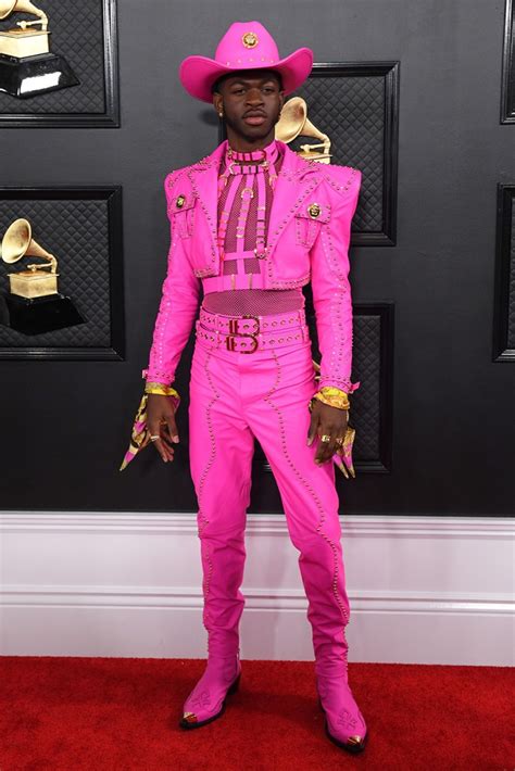 Lil Nas X and Men in Pink at the Grammy Awards – Footwear News