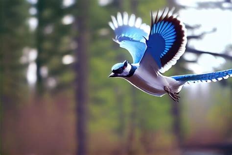 Blue Jay Bird Flying