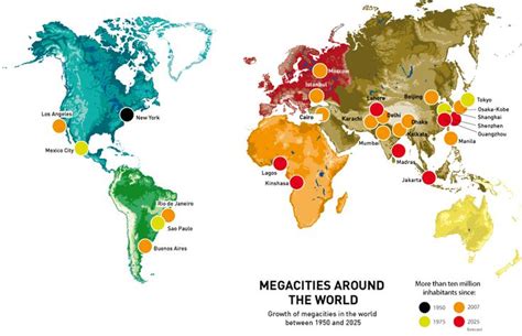 megacities map | megacities | Pinterest