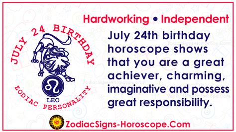 July 24 Zodiac (Leo) Horoscope Birthday Personality and Lucky Things | ZSH