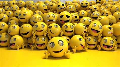 3d Rendered Emoji Emoticon Faces Set Expressing Gratitude With Thanks Background, Smile Face ...