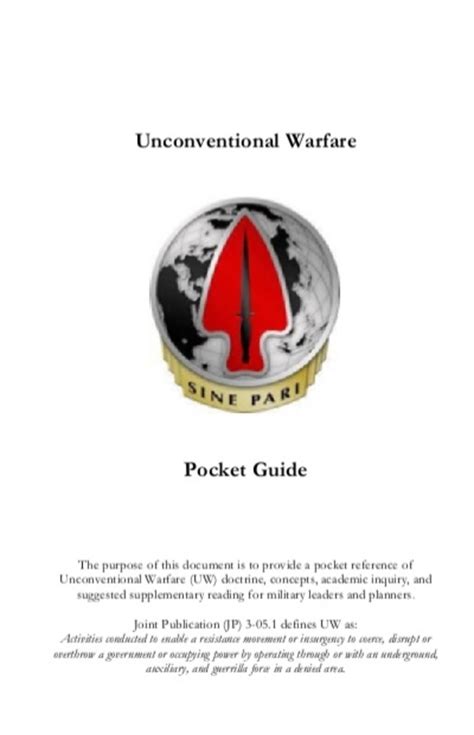 Unconventional Warfare Pocket Guide | RallyPoint