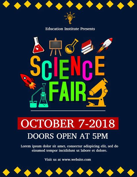 Science Fair Flyer | Science fair, Education templates, School fair