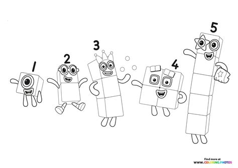 Numberblocks - Coloring Pages for kids