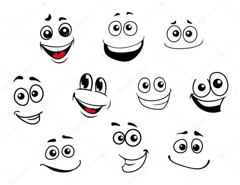 Funny cartoon emotional faces set — Stock Vector © Seamartini #30698191