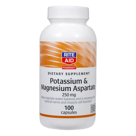 Buy Rite Aid Potassium and Magnesium Aspartate, 250mg - 100 s ...