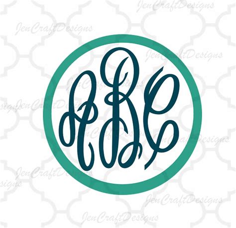 Circle Block Monogram Font Svg Cricut » STRONGER