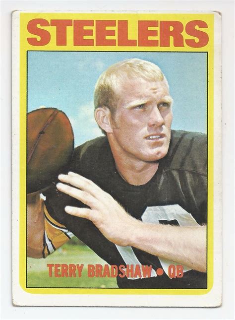 1972 Terry Bradshaw Football Card NFL Hall of Famer #PittsburghSteelers | Football cards, Nfl ...