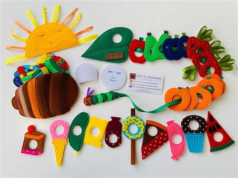 Felt Very Hungry Caterpillar Lacing Toy Sensory Interactive | Etsy Hungry Caterpillar Games ...