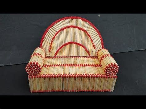 Matchstick art and craft ideas / how to make Matchstick sofa. - YouTube ...