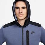 Nike Hoodie NSW Tech Fleece Overlay FZ - Diffused Blue/Black | www ...