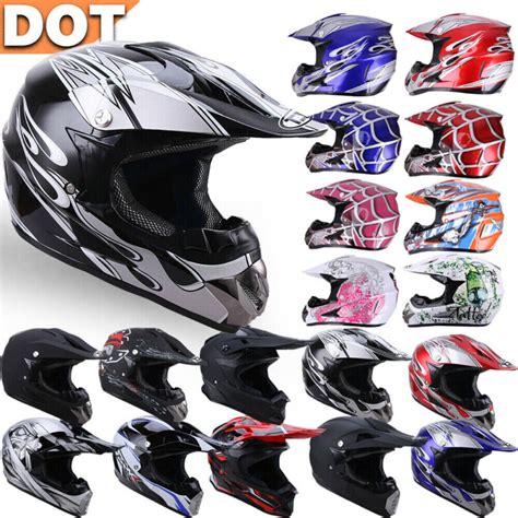 Dot Youth Kid Helmet Dirt Bike Atv Motocross Motorcycle S-xl Xxl /goggles Gloves - New With Tags ...