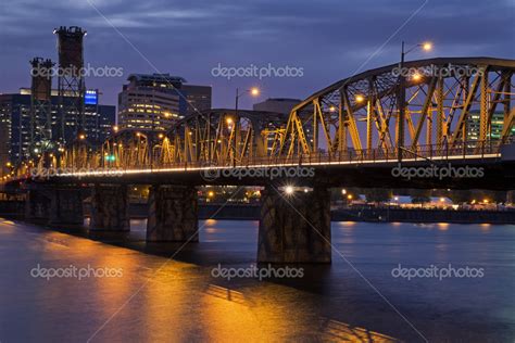 Portland skyline night | Portland Skyline at Night — Stock Photo ...