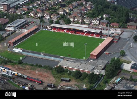 Aerial view of Aggborough Kidderminster Harriers Football Stadium England Uk Stock Photo - Alamy