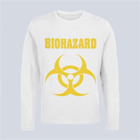 Biohazard Long Sleeve T-Shirt, Biohazard Band Logo White Long Sleeve ...