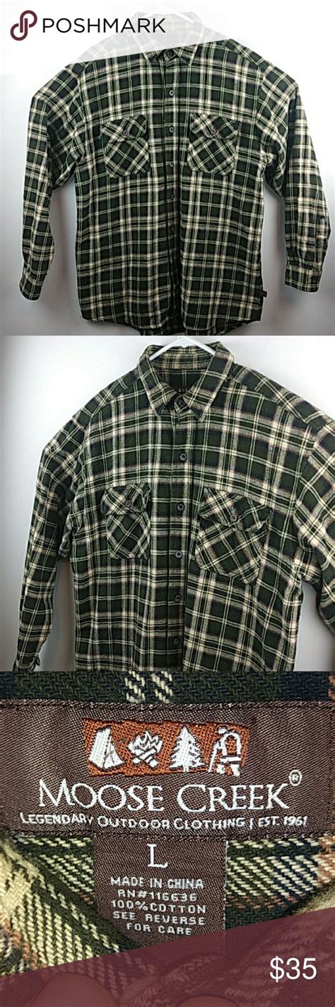 Moose Creek Heavy Flannel Shirt mens large | Heavy flannel shirt, Mens ...