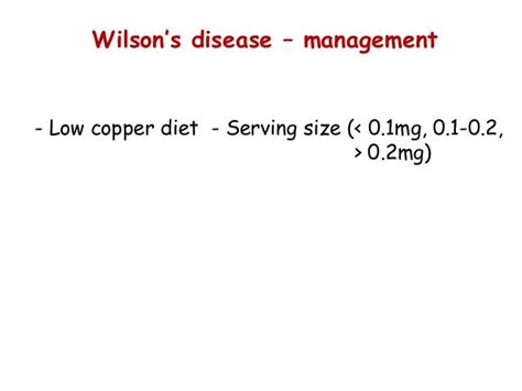 Copper Free Diet For Wilson`S Disease - dinoposts