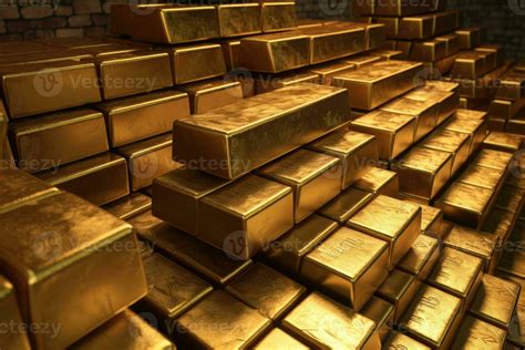 Stack of gold bars in vault. Generative AI 25477913 Stock Photo at Vecteezy