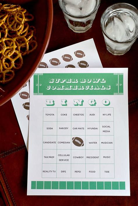 Super Bowl Commercials Bingo Printable