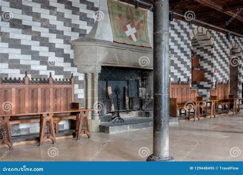 Interior of Famous Chateau De Chillon Castle Editorial Image - Image of ...