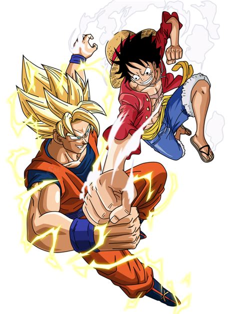 Goku VS Luffy by SaoDVD on DeviantArt | Luffy, Imagenes de goku, Dibujos de dragón