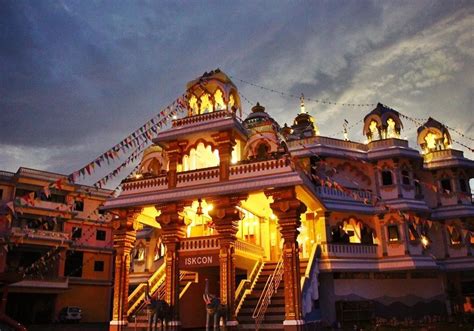 Sri Sri Radha Krishna Kanhaiya's Temple in the evening 🌃 | House styles ...