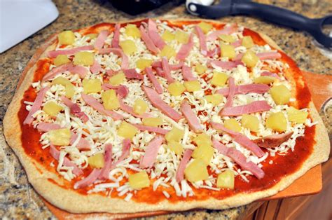 Time Spent Here: Hawaiian Style Pizza with Whole Wheat Crust- Recipe