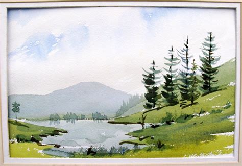 your first landscape | Watercolor landscape paintings, Landscape drawings, Watercolor painting ...