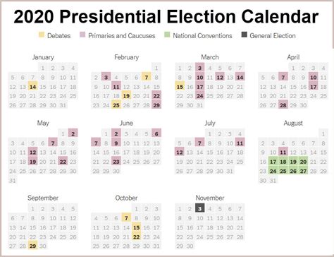 2020 Presidential Election Calendar - Our White House | Looking In ...