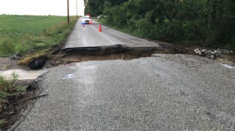 Bartholomew County road washed away by storms | WTTV CBS4Indy