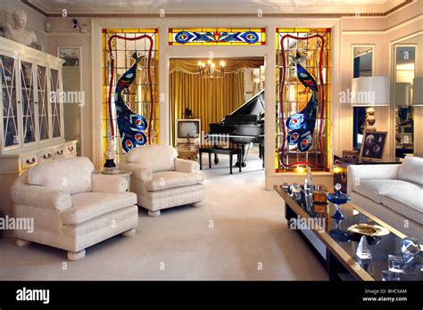 Elvis Presley's Living Room, Graceland, Memphis, Tennessee, USA Stock ...