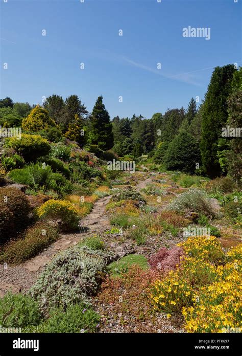 Looking down the Rock Garden Path in the St Andrews Botanic Gardens in ...